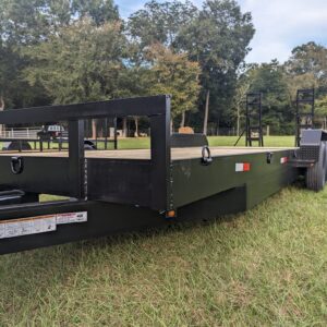 20ft tandem axle equipment trailer with fold-up loading ramps