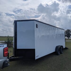 8.5x24 Enclosed Car Hauler Trailer with Rear Ramp Door