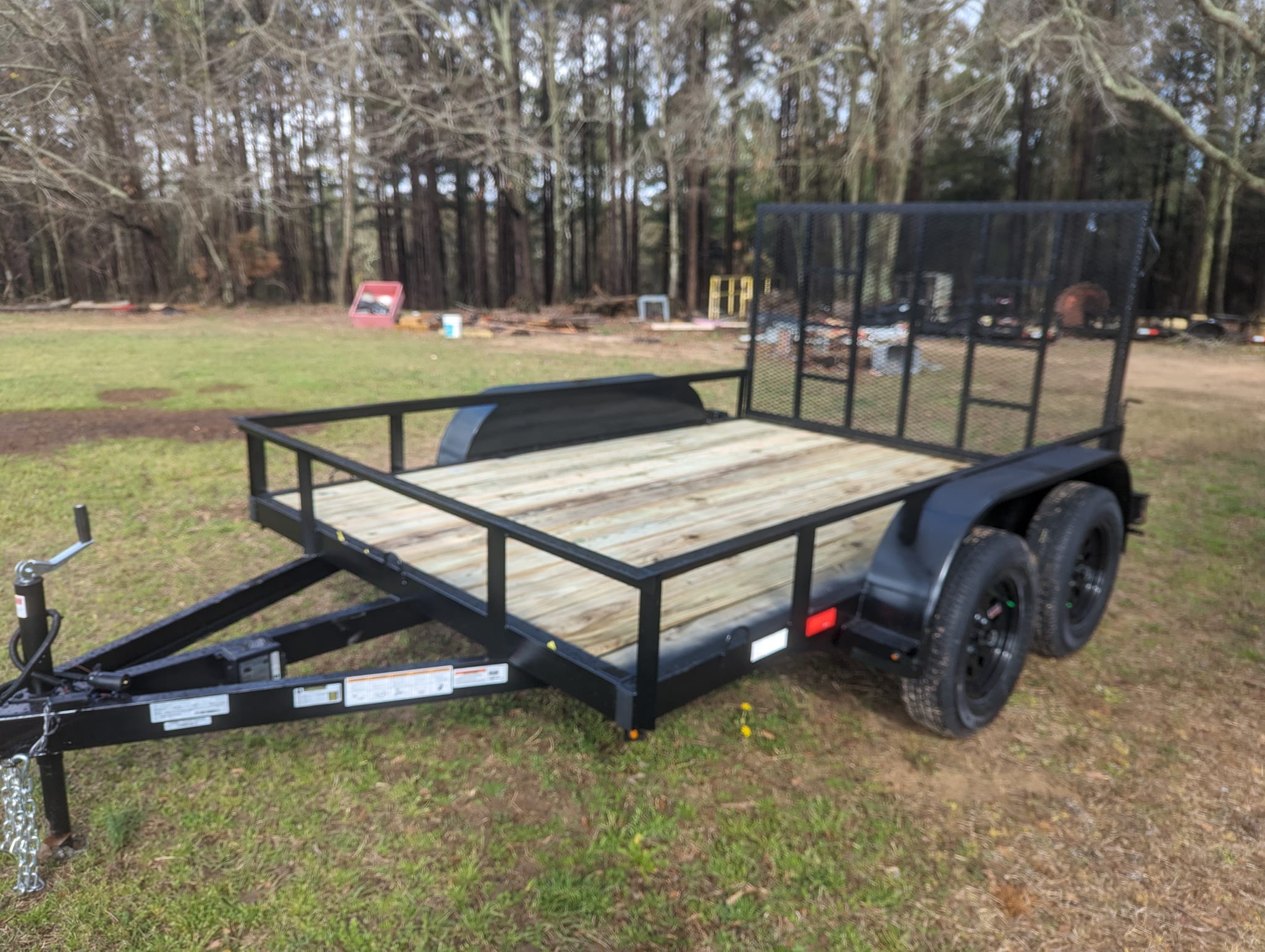 7x14 tandem axle utility trailer with heavy duty ramp gate 7x14 tandem axle utility trailer with heavy duty ramp gate