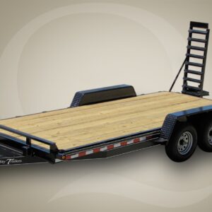 20ft tandem axle equipment hauler trailer with stand up ramps