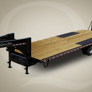 30ft gooseneck tandem dual equipment trailer with mega ramps