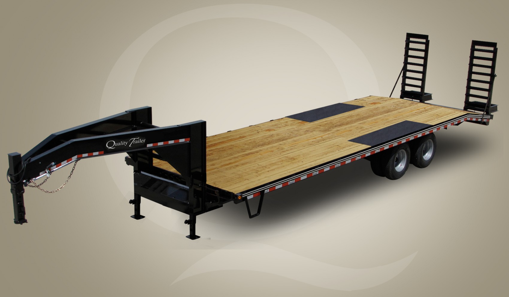 30ft gooseneck tandem dual equipment trailer with mega ramps 30ft gooseneck tandem dual equipment trailer with mega ramps