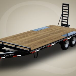 22ft tandem axle equipment trailer with heavy duty loading ramps