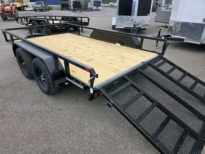 iron ridge 7x16 tandem axle utility trailer iron ridge 7x16 tandem axle utility trailer