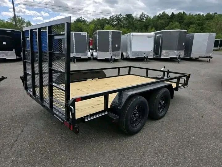 iron ridge 7x16 tandem axle utility trailer iron ridge 7x16 tandem axle utility trailer