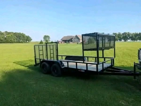 iron ridge 7x16 tandem axle utility trailer with lockable basket iron ridge 7x16 tandem axle utility trailer with lockable basket