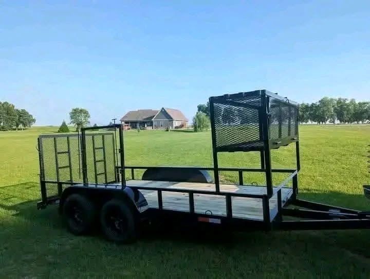iron ridge 7x16 tandem axle utility trailer with lockable basket iron ridge 7x16 tandem axle utility trailer with lockable basket